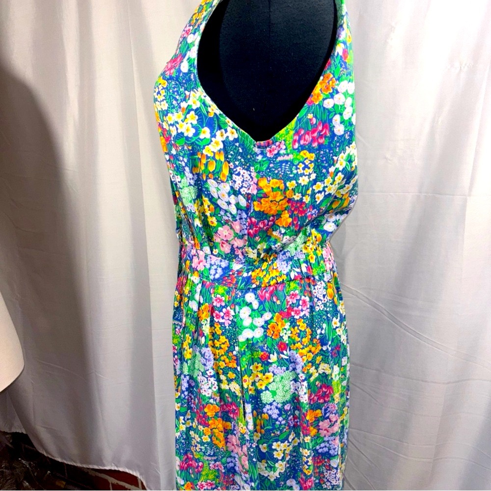 Floral Sleeveless Dress Manor House MIDI Pockets Medium Cottagecore - Picture 3 of 7